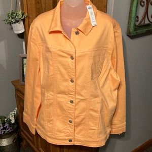 Chicos Button Front Jacket Size 4 NWT